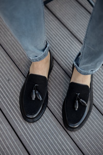 CH002 CST Loafer Pelle Erkek Ayakkabı SIYAH